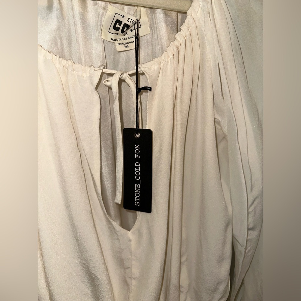 NWT Stone Cold Fox Silk Phoenix Cream Romper Size M/L - Picture 8 of 10